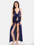 Be You Net Self Design Baby Doll Dress With Thong