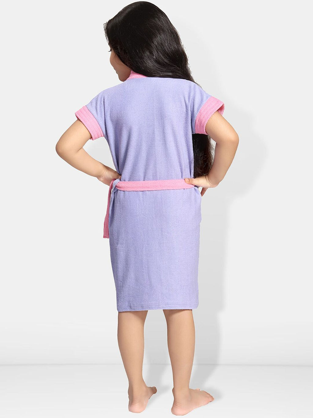 Girls Terry Cotton Water Absorbent Bath Robe With Belt