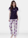 Be You Printed Satin Night Suit