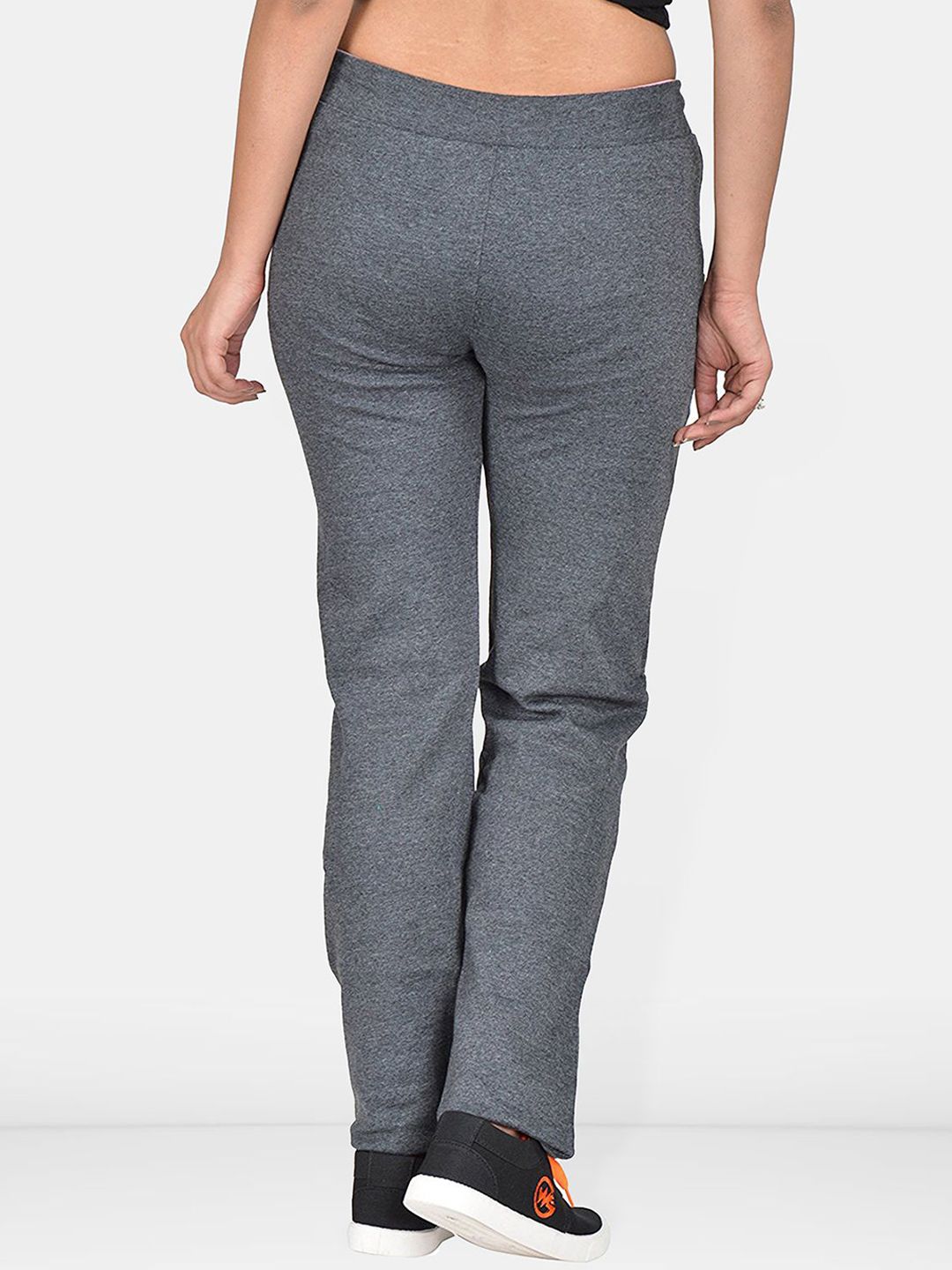 Women Relaxed Fit Mid-Rise Cotton Track Pants