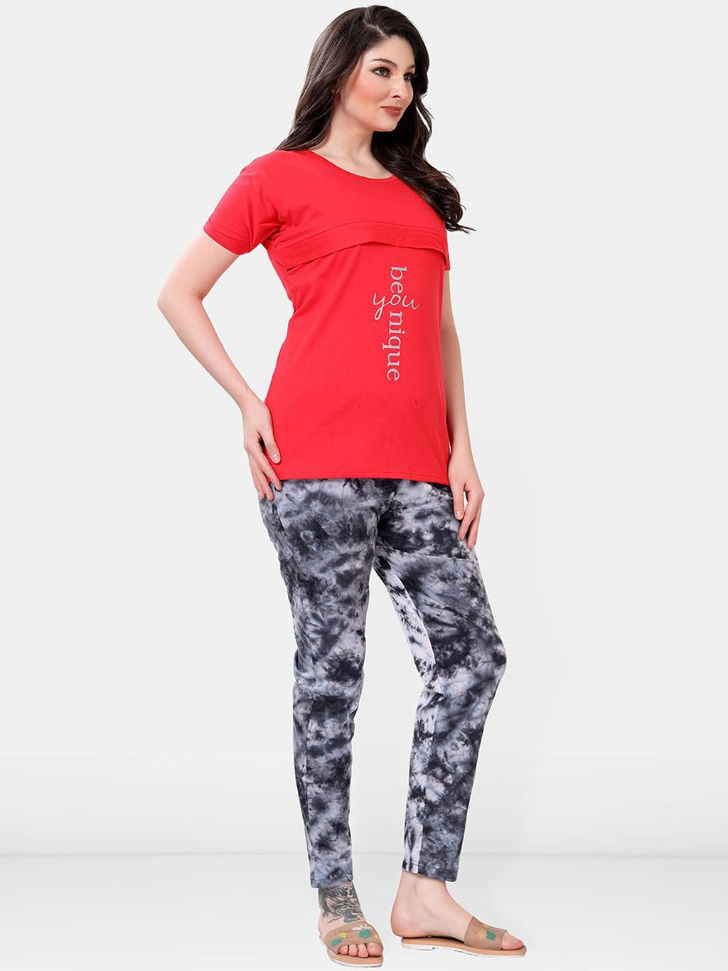 Women Tie and Dye Night suit