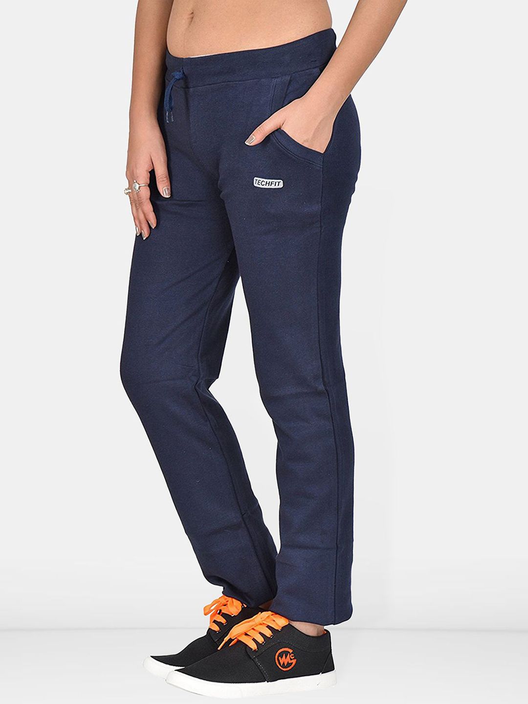 Women Cotton Mid-rise Track Pants