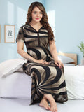 Be You Printed V-Neck Maternity Maxi Nightdress