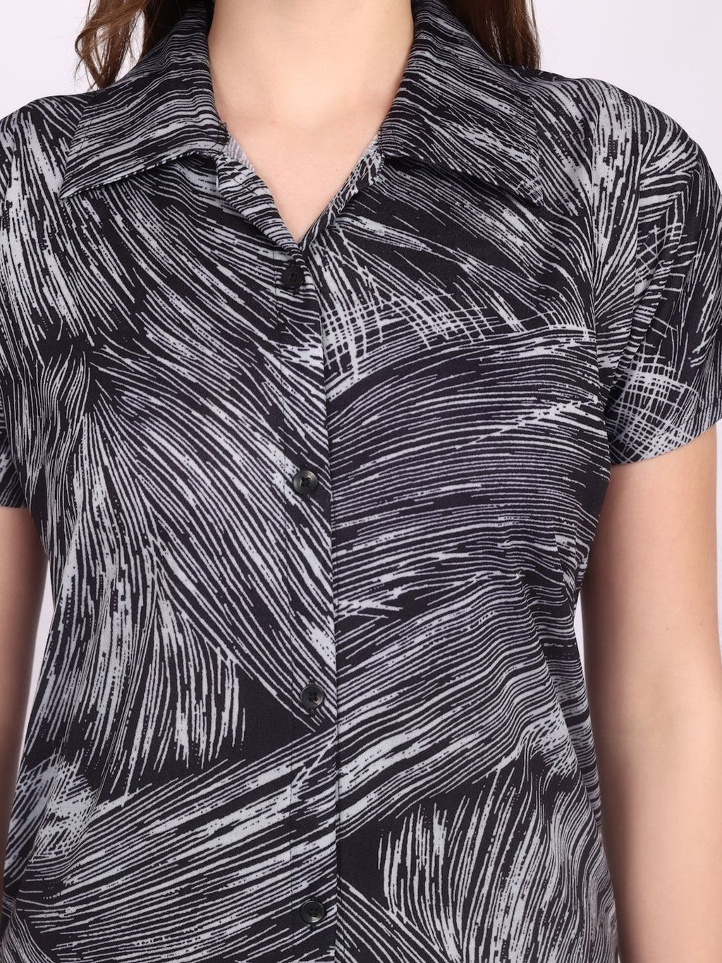 Women Sarina Satin Abstract Print Top & Pyjama Night Suit