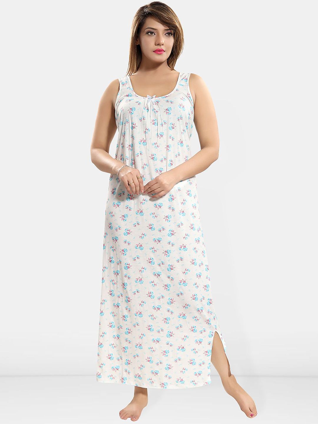 Be You Printed Cotton Maxi Nightdress