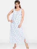 Be You Women Printed A-line Maxi Nightdress