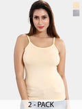Be You Women Solid Pack Of 2 Non-Padded Camisoles