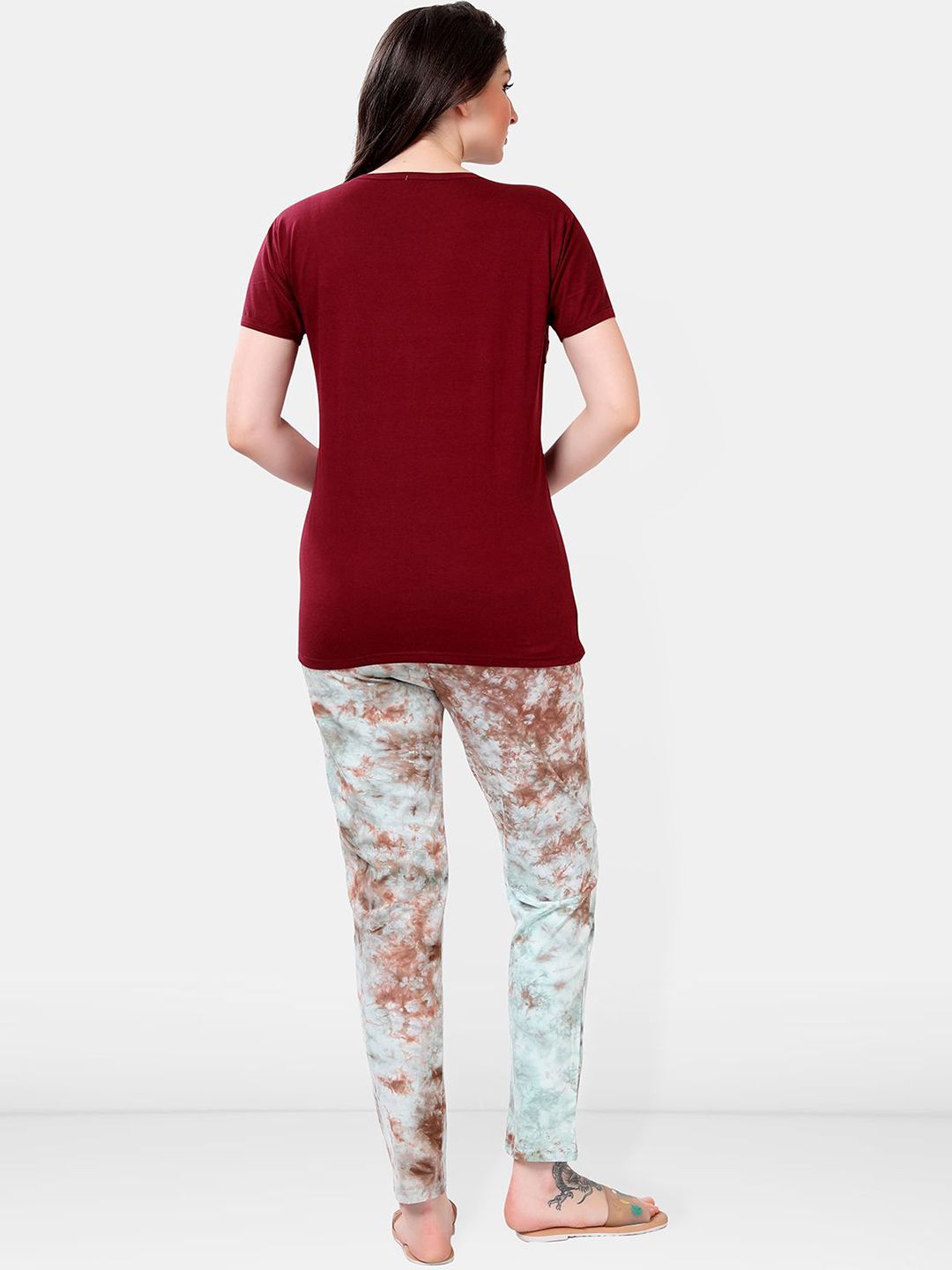 Women Maternity Tie and Dye Night suit