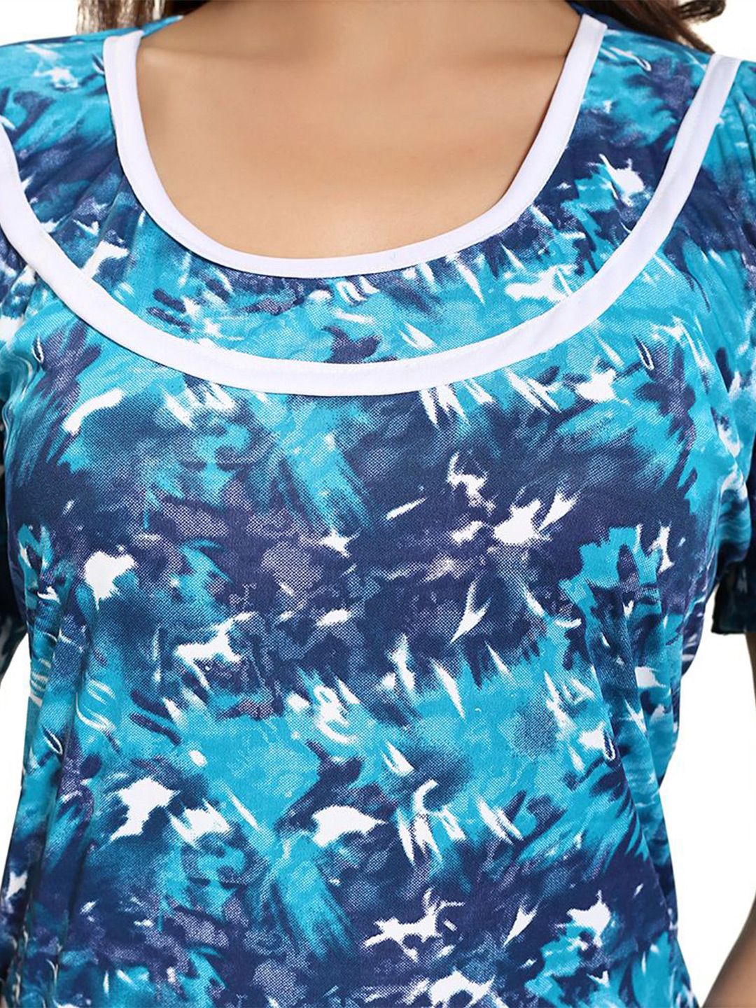 Women Printed Maxi Nightdress