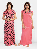 Be You Women Pack of 2 Printed Maxi Wrap Nightdress