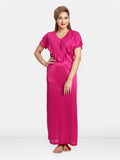 Be You Women V-Neck Satin Maxi Nightdress