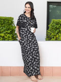 Be You Alpine Leaf Printed Maxi Nightdress