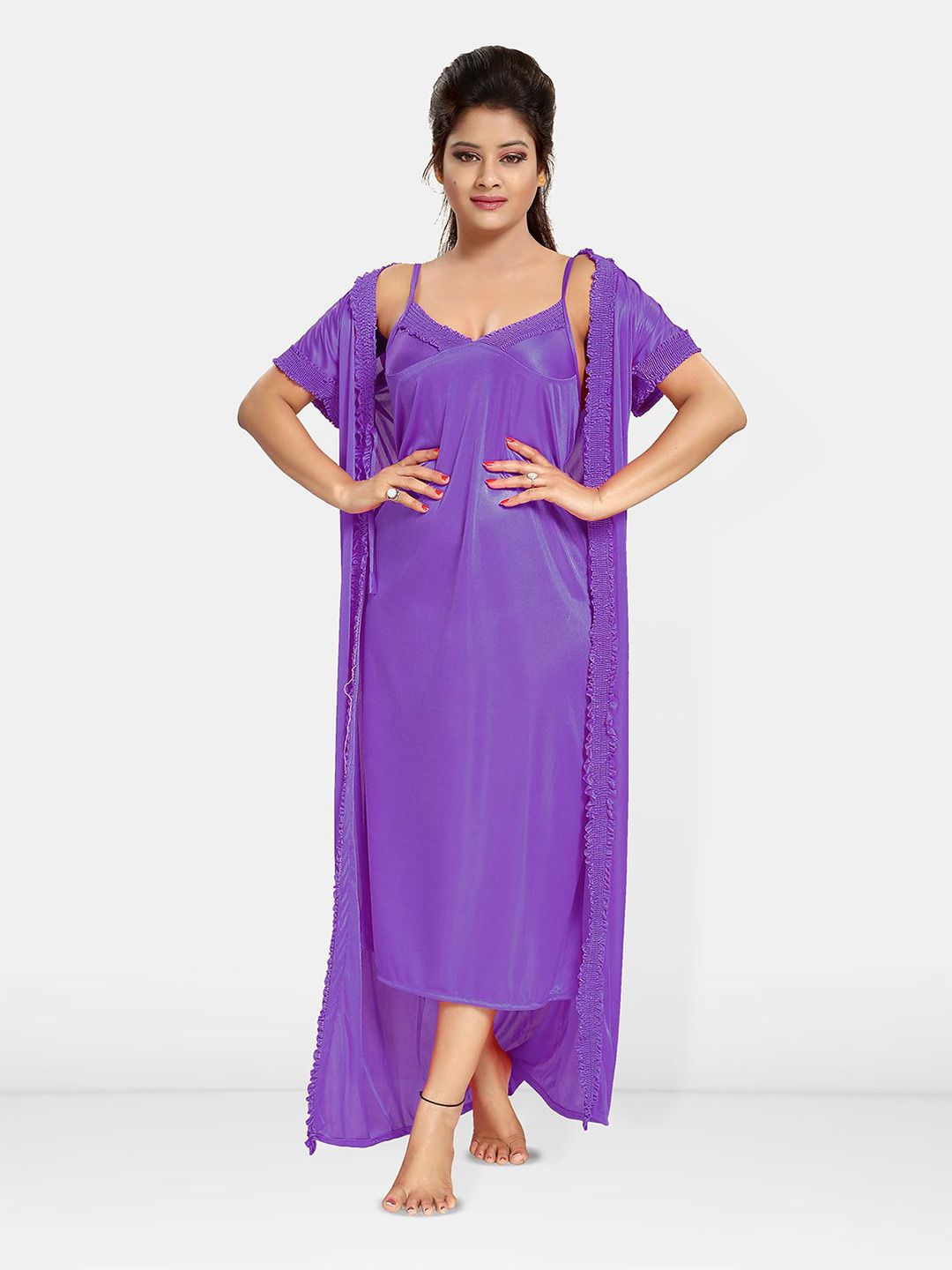 Be You Women Shoulder Straps Maxi Nightdress