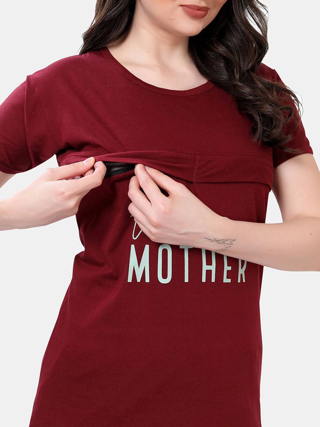 Women Maternity Tie and Dye Night suit