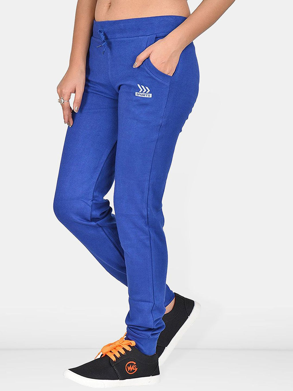 Women Cotton Mid-Rise Joggers