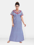 Be You Women Printed Pure Cotton Maxi Nightdress