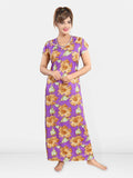 Be You Floral Printed Satin Maxi Nightdress